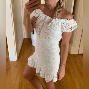 ASTR the label white eyelet dress